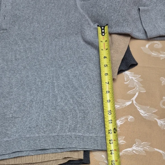 Eddie Bauer/Club Room Men's Crewneck Sweater Trio - Gray, Dark Gray, Tan - Picture 8 of 9